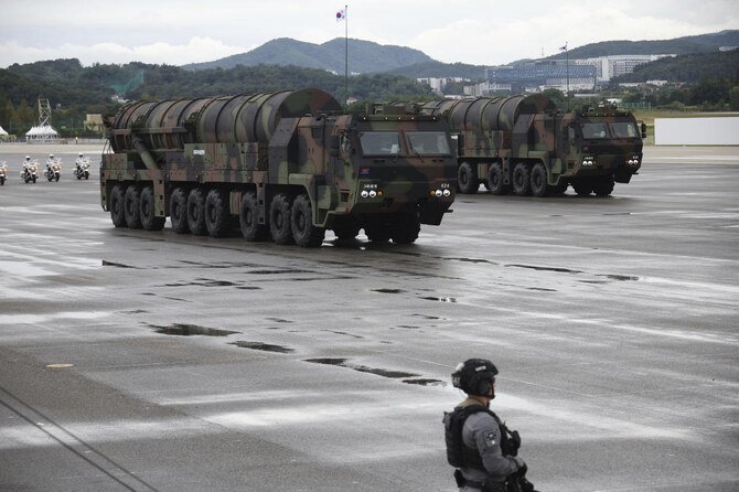 South Korea unveils its most powerful missile, which could reach North Korea’s underground bunkers