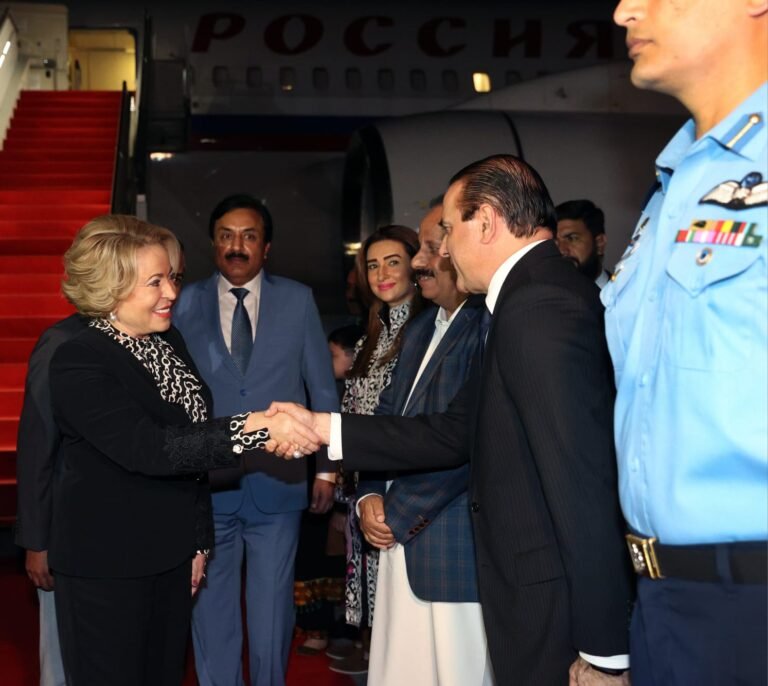 Russian Delegation, Speaker of Russian Federation Council arrives in Pakistan