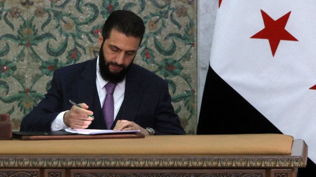 Syrian president signs constitutional declaration for 5-year transitional period